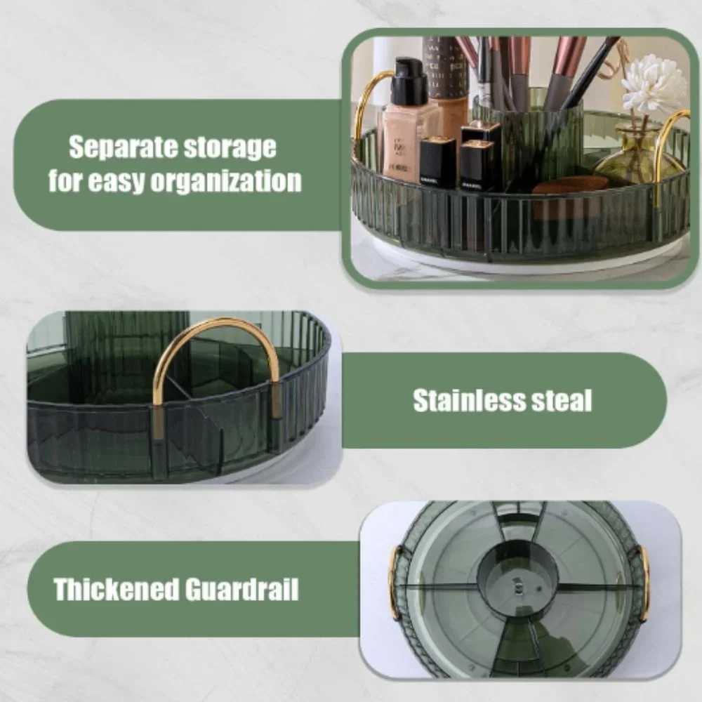 3 Tiers - 360° Turntable Makeup Organizer - Lazy Susan Cosmetics Storage
